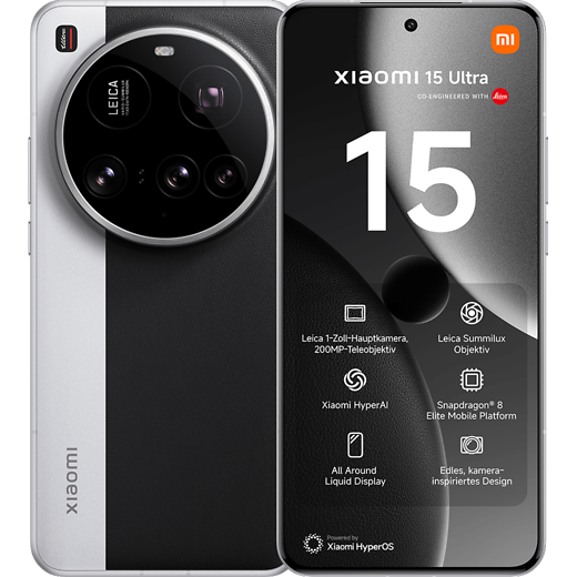 Xiaomi 15 Ultra Silver Chrome - Vorne/Hinten